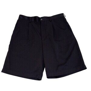 Nike Golf Dri Fit Tour Pleated Shorts Men's 34 Medium 9' Inseam Black 198589